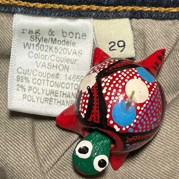 👖 RAG & BONE Blue Distressed Vashon Skinny Jeans Size 29. EUC - Picture 7 of 13